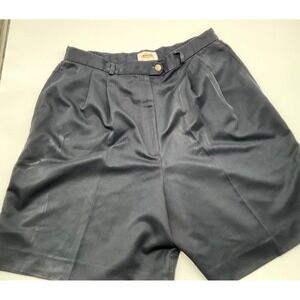 Talbots‎ Pleated Shorts High Waist Elastic Waist Career Casual Black Size 16